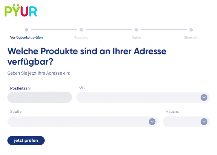 PYUR Verfügbarkeitsprüfung - Screenshot