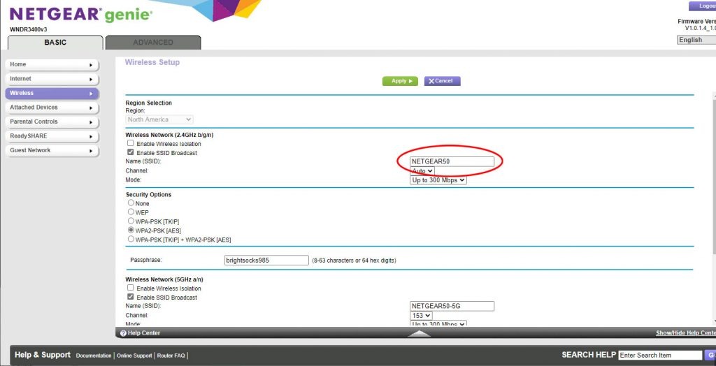 SSID (WLAN Name) bei Netgear-Routern ändern