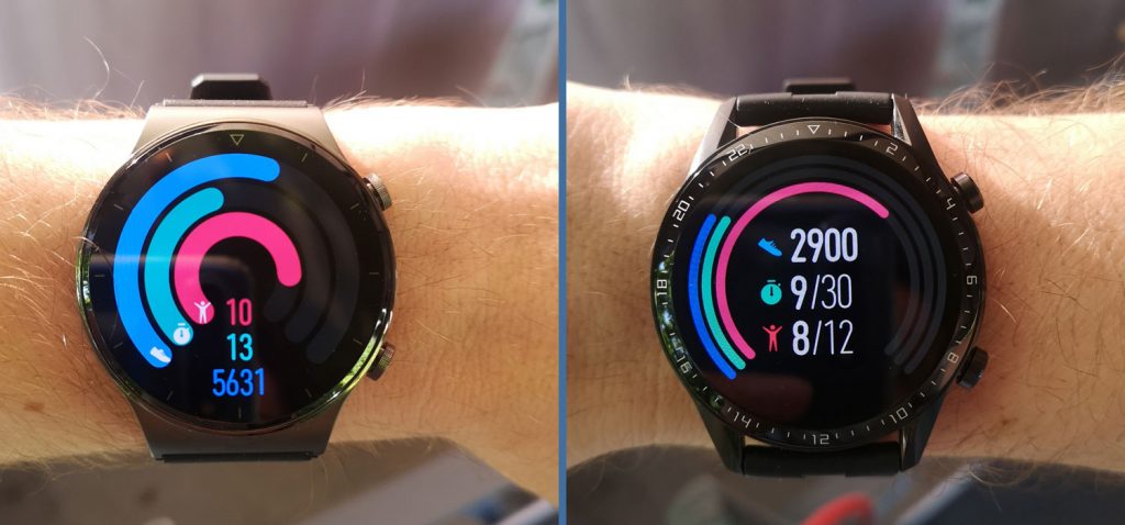 Huawei Watch GT 2 Pro: Aktivitätsanzeige im Vergleich