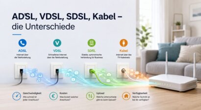 ADSL, VDSL, SDSL und Kabel: die Unterschiede erklärt