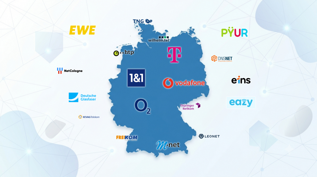 Alle Internetanbieter Deutschlands