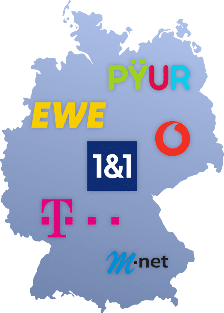 Alle Internetanbieter Deutschlands