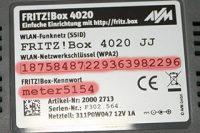 WLAN Zugangsdaten auf der Rückseite einer Fritz!Box