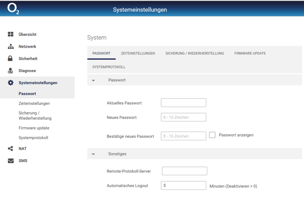 Systemeinstellungen