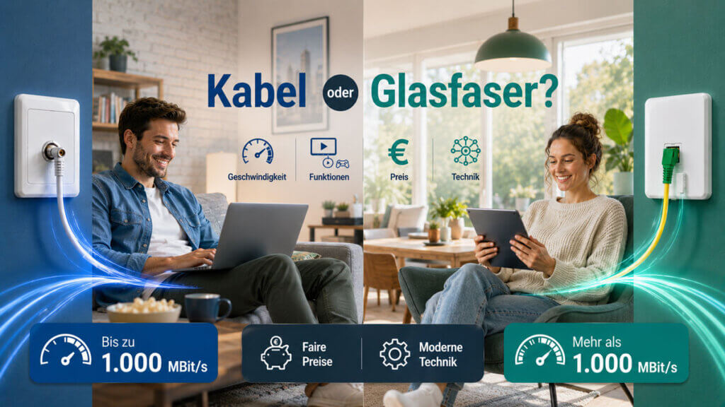 Kabel oder Glasfaser
