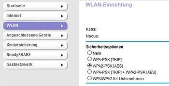 Verschlüsselung bei Netgear Routern